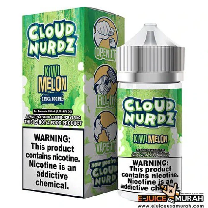 CLOUD NURDZ EJUICE - KIWI MELON - 100ML CLOUD NURDZ EJUICE - KIWI MELON - 100ML