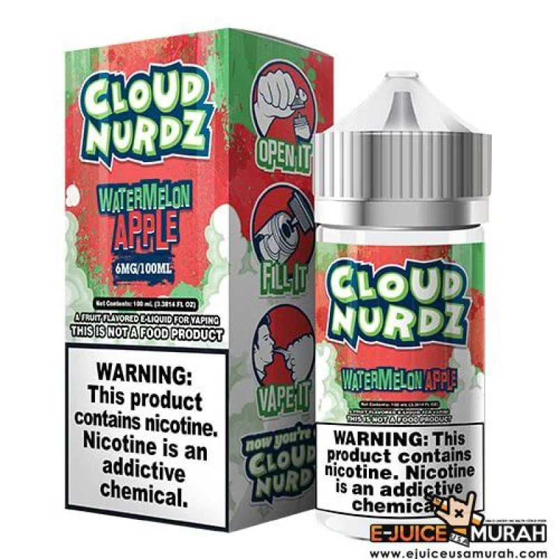 CLOUD NURDZ EJUICE - WATERMELON APPLE - 100ML