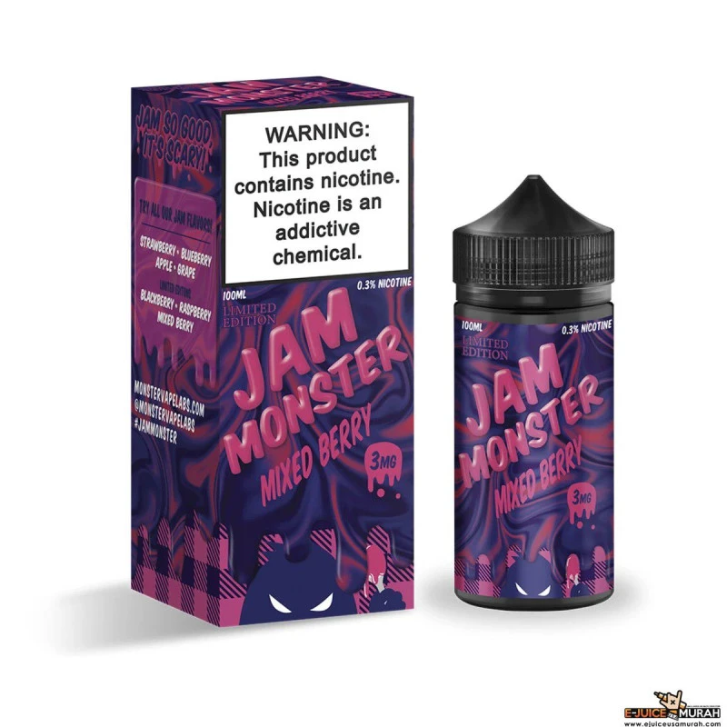 JAM MONSTER EJUICE - MIXED BERRIES - 100ML