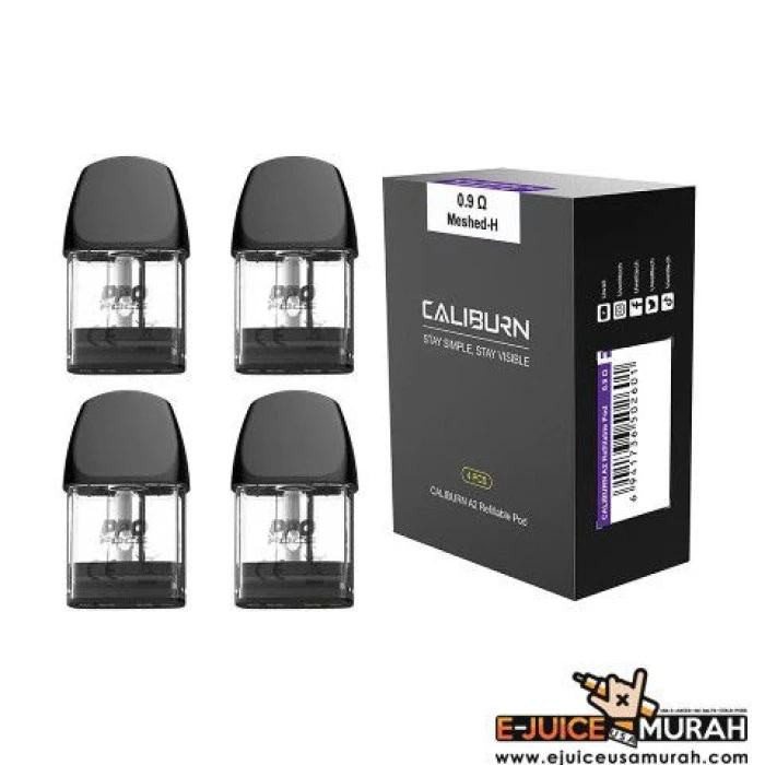 UWELL CALIBURN A2 / AK2 REPLACEMENT CARTRIDGE Meshed-H 0.9ohm x 4 PER PACK COILS OCC