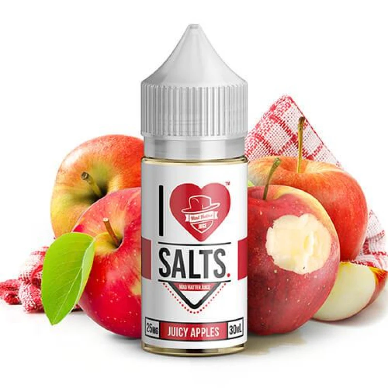 I LOVE SALTS BY MAD HATTER - JUICY APPLES - 30ML I LOVE SALTS BY MAD HATTER - JUICY APPLES - 30ML