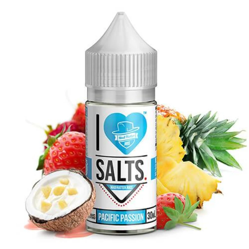 I LOVE SALTS BY MAD HATTER - PACIFIC PASSION/BLUE STRAWBERRY - 30ML I LOVE SALTS BY MAD HATTER - PACIFIC PASSION/BLUE STRAWBERRY - 30ML