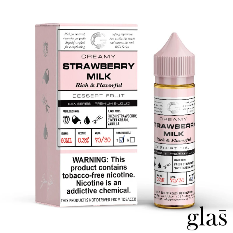 GLAS BASIX BSX SERIES - STRAWBERRY MILK - 60ML GLAS BASIX BSX SERIES - STRAWBERRY MILK - 60ML