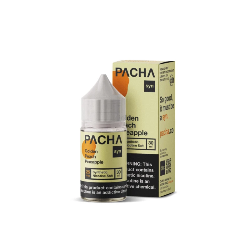 PACHAMAMA SYN SALTS TFN - GOLDEN PEACH PINEAPPLE - 30ML PACHAMAMA SYN SALTS TFN - GOLDEN PEACH PINEAPPLE - 30ML