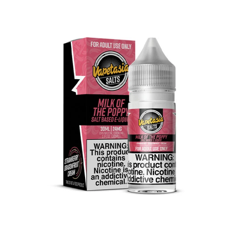 VAPETASIA SALTS - MILK OF THE POPPY - 30ML VAPETASIA SALTS - MILK OF THE POPPY - 30ML