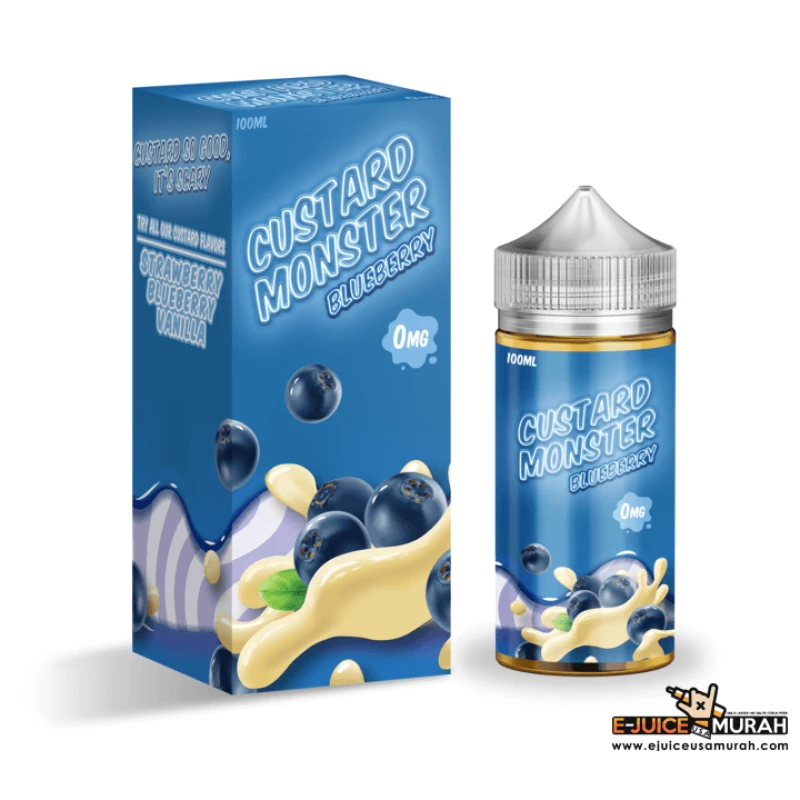 CUSTARD MONSTER BY JAM MONSTER - BLUEBERRY CUSTARD - 100ML CUSTARD MONSTER BY JAM MONSTER - BLUEBERRY CUSTARD - 100ML