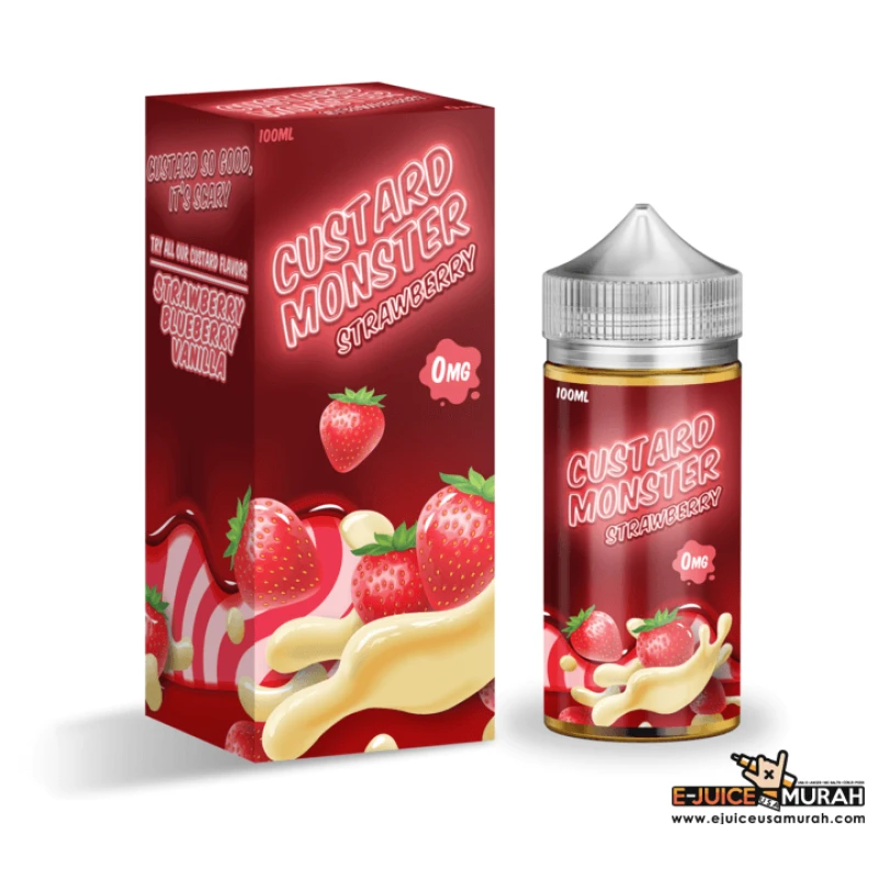 CUSTARD MONSTER BY JAM MONSTER - STRAWBERRY CUSTARD - 100ML CUSTARD MONSTER BY JAM MONSTER - STRAWBERRY CUSTARD - 100ML