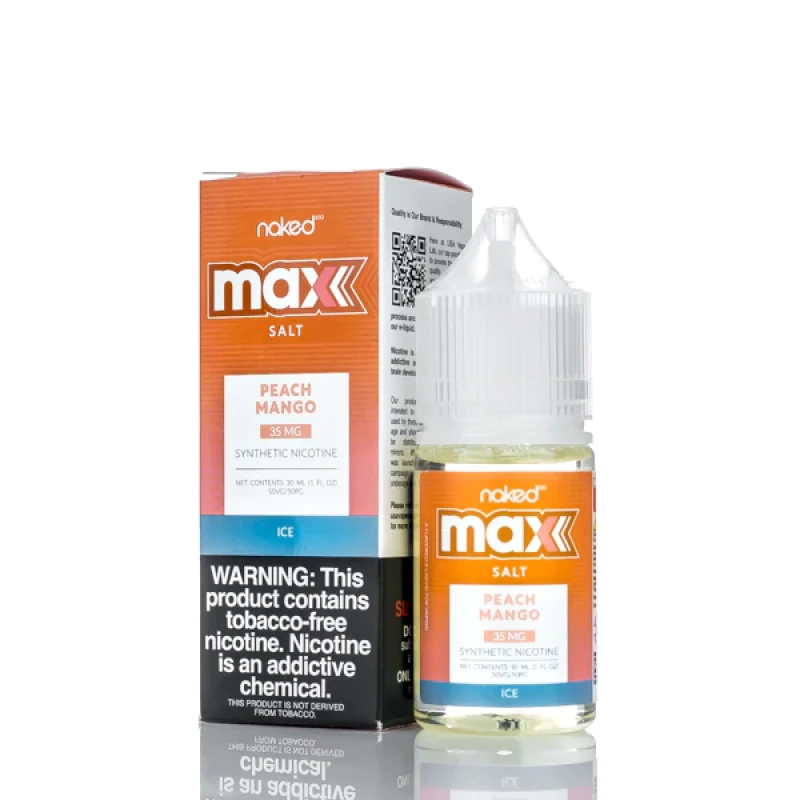 NAKED NKD 100 TFN MAX SALT - PEACH MANGO ICE - 30ML