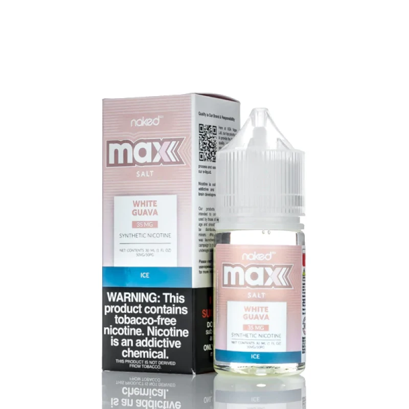 NAKED NKD 100 TFN MAX SALT - WHITE GUAVA ICE - 30ML NAKED NKD 100 TFN MAX SALT - WHITE GUAVA ICE - 30ML