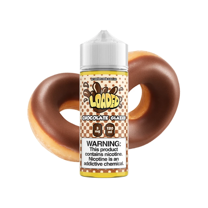 LOADED E-LIQUID - CHOCOLATE GLAZED - 120ML LOADED E-LIQUID - CHOCOLATE GLAZED - 120ML