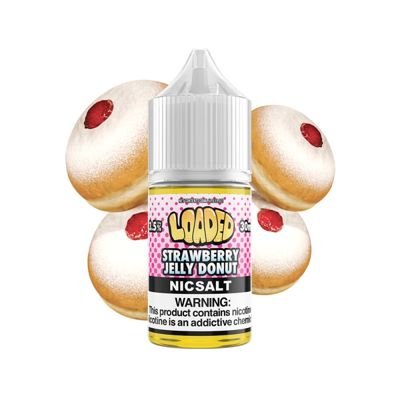 LOADED E-LIQUID NIC SALT - STRAWBERRY JELLY DONUT - 30ML