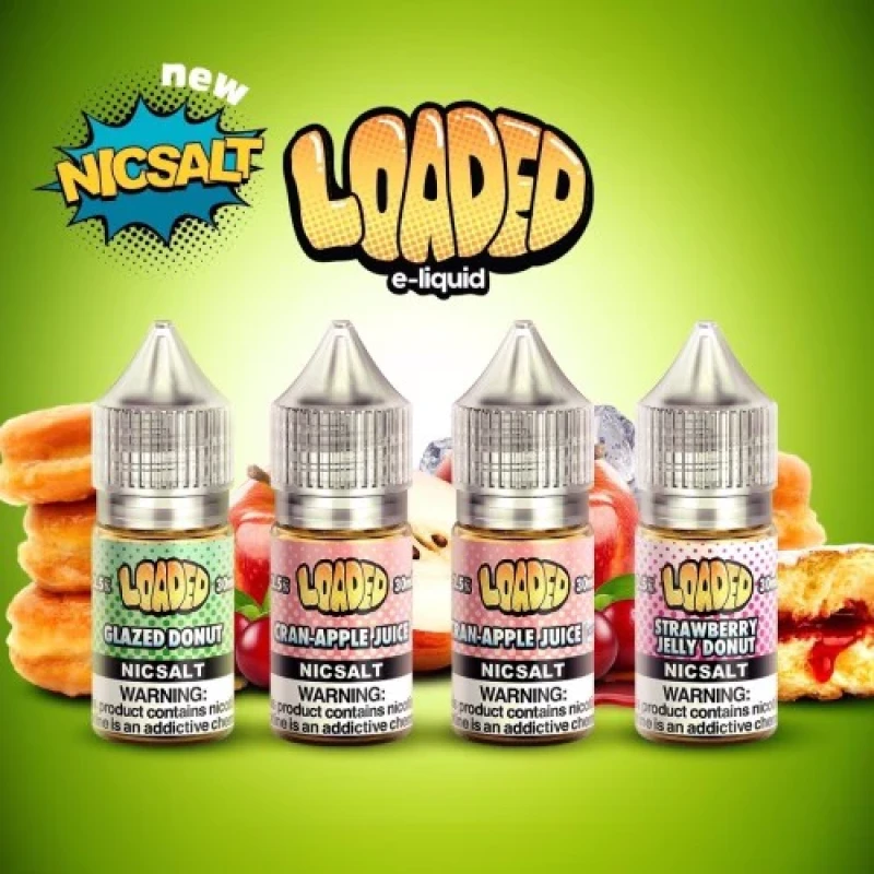 LOADED E-LIQUID NIC SALT - STRAWBERRY JELLY DONUT - 30ML