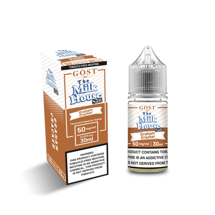 THE MILK HOUSE SALT BY GOST VAPOR - GRAHAM CRACKER SALT - 30ML THE MILK HOUSE SALT BY GOST VAPOR - GRAHAM CRACKER SALT - 30ML