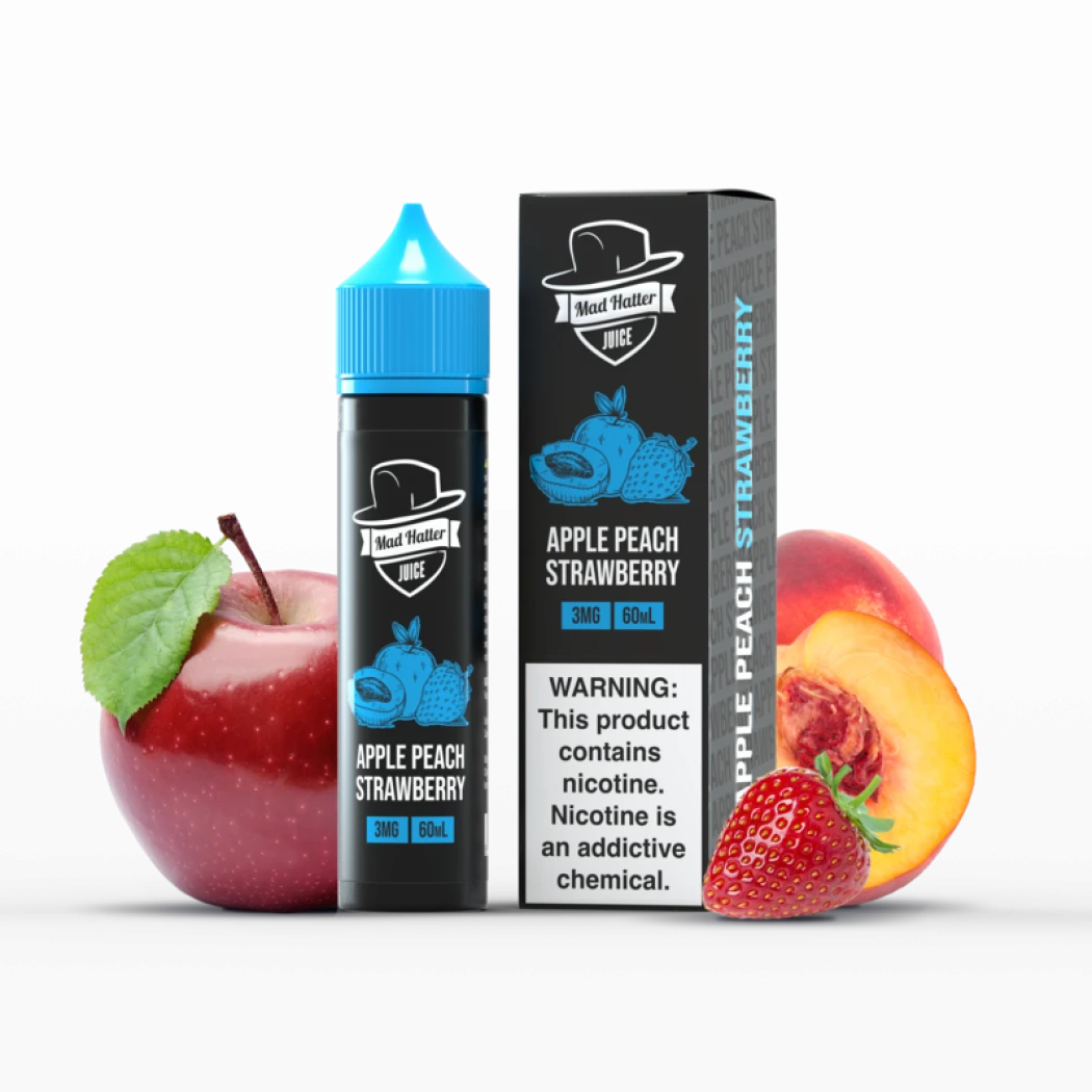 MAD HATTER - APPLE PEACH STRAWBERRY - 60ML