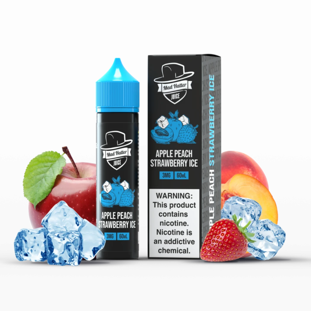 MAD HATTER - APPLE PEACH STRAWBERRY ICE - 60ML