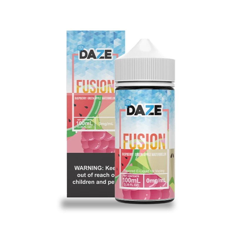 7DAZE FUSION TFN - RASPBERRY GREEN APPLE WATERMELON ICED - 100ML