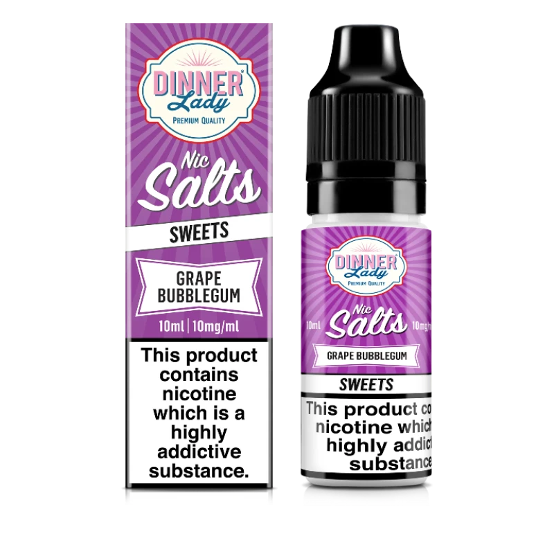 DINNER LADY SALTS SWEETS - GRAPE BUBBLEGUM - 10ML DINNER LADY SALTS SWEETS - GRAPE BUBBLEGUM - 10ML