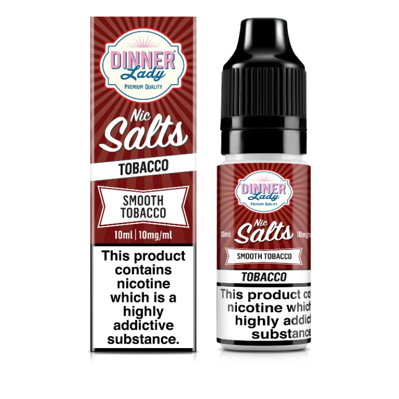 Dinner Lady Salts Tobacco - Smooth Tobacco - 10ml Dinner Lady Salts Tobacco - Smooth Tobacco - 10ml