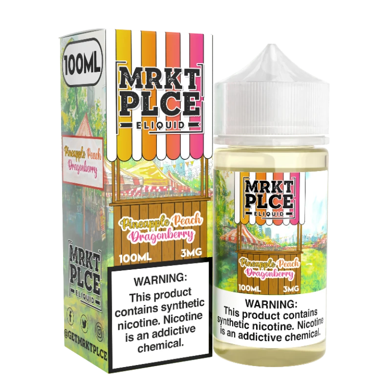 MRKT PLCE - PINEAPPLE PEACH DRAGONBERRY - 100ML MRKT PLCE - PINEAPPLE PEACH DRAGONBERRY - 100ML