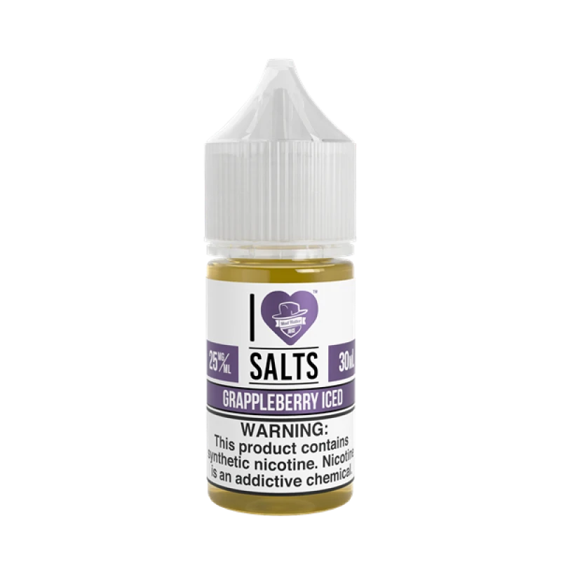 I Love Salts by Mad Hatter - Grappleberry Iced - 30ml I Love Salts by Mad Hatter - Grappleberry Iced - 30ml