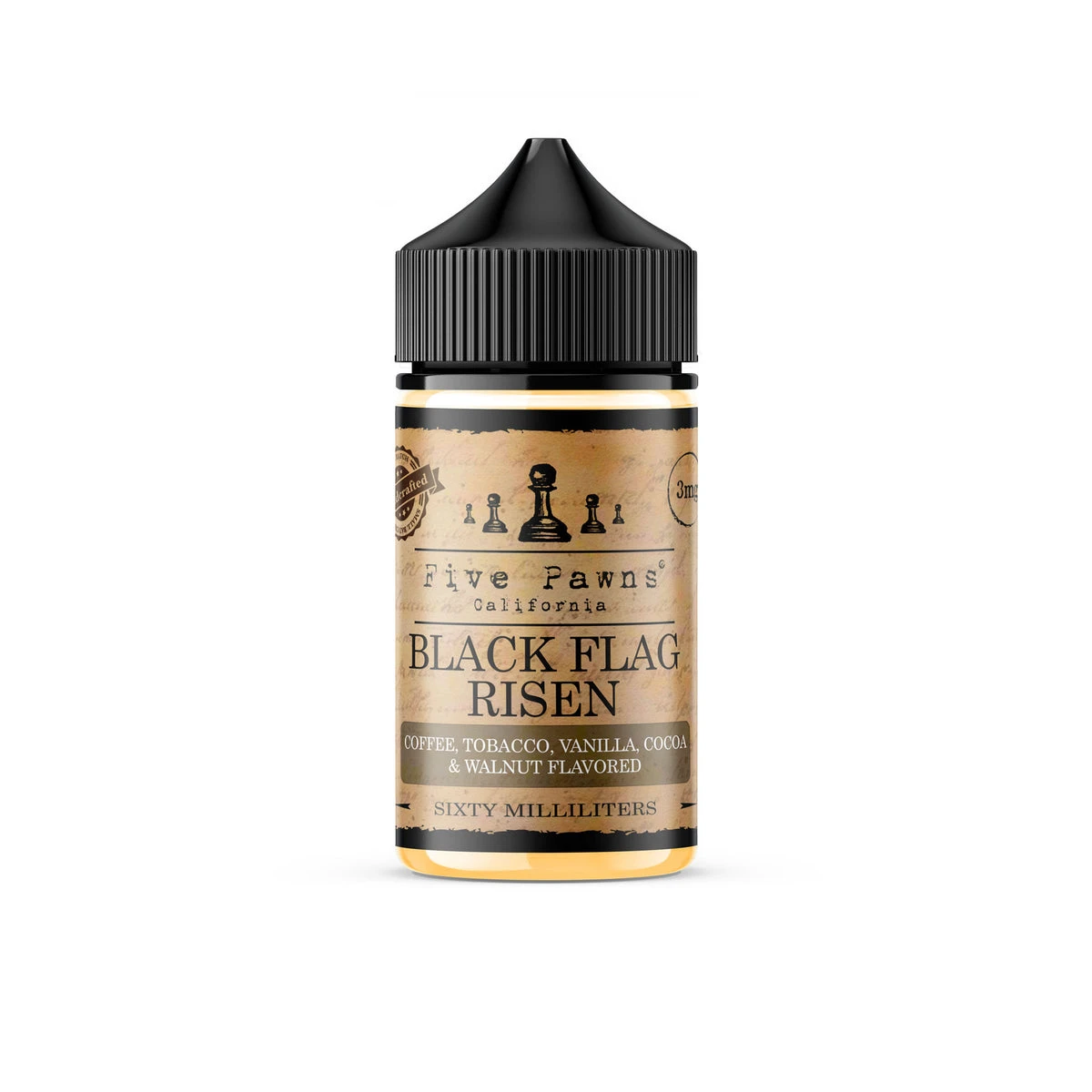 Five Pawns Black Flag Risen coffee and tobacco e-liquid Malaysia