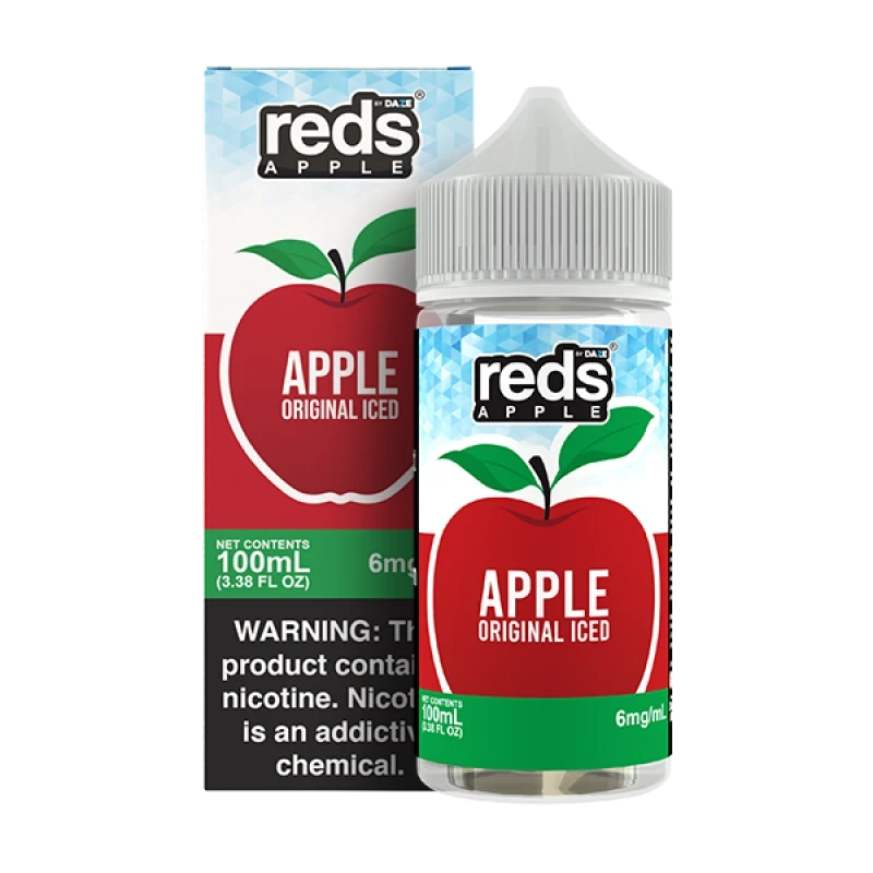 7 Daze Reds Apple 100ML freebase bottle example